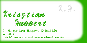 krisztian huppert business card